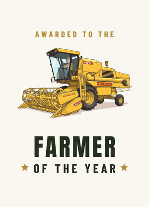 Furrow & Fields Greeting Card Farmer of the Year New Holland 8070 | Greeting Card Quality Farmers Merch
