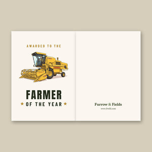 Furrow & Fields Greeting Card Farmer of the Year New Holland 8070 | Greeting Card Quality Farmers Merch