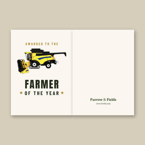 Furrow & Fields Greeting Card Farmer of the Year New Holland CR Combine | Greeting Card Quality Farmers Merch