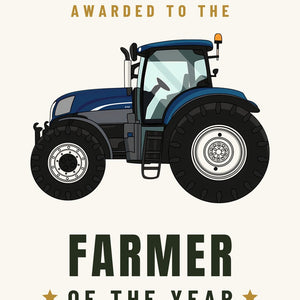 Furrow & Fields Greeting Card Farmer of the Year New Holland T7.210 | Greeting Card Quality Farmers Merch
