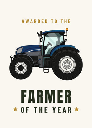 Furrow & Fields Greeting Card Farmer of the Year New Holland T7.210 | Greeting Card Quality Farmers Merch