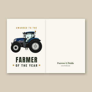 Furrow & Fields Greeting Card Farmer of the Year New Holland T7.210 | Greeting Card Quality Farmers Merch