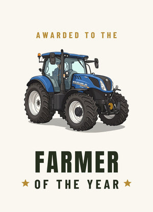 Furrow & Fields Greeting Card Farmer of the Year New Holland T7.225 | Greeting Card Quality Farmers Merch