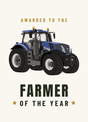 Furrow & Fields Greeting Card Farmer of the Year New Holland T8 435 | Greeting Card Quality Farmers Merch