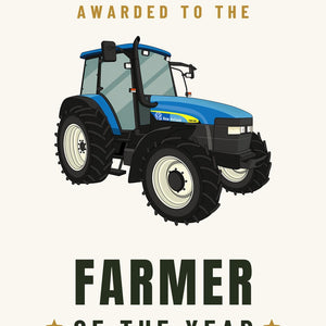 Furrow & Fields Greeting Card Farmer of the Year New Holland TM 140 | Greeting Card Quality Farmers Merch