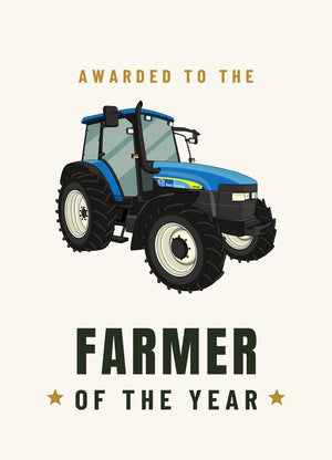 Furrow & Fields Greeting Card Farmer of the Year New Holland TM 140 | Greeting Card Quality Farmers Merch