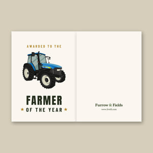 Furrow & Fields Greeting Card Farmer of the Year New Holland TM 140 | Greeting Card Quality Farmers Merch