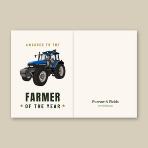 Furrow & Fields Greeting Card Farmer of the Year New Holland TM 150 Super Steer | Greeting Card Quality Farmers Merch