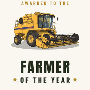 Furrow & Fields Greeting Card Farmer of the Year New Holland TR 89 | Greeting Card Quality Farmers Merch