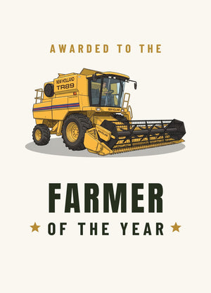 Furrow & Fields Greeting Card Farmer of the Year New Holland TR 89 | Greeting Card Quality Farmers Merch