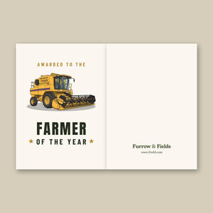 Furrow & Fields Greeting Card Farmer of the Year New Holland TR 89 | Greeting Card Quality Farmers Merch