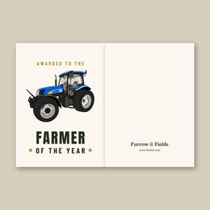 Furrow & Fields Greeting Card Farmer of the Year New Holland TS 135A | Greeting Card Quality Farmers Merch