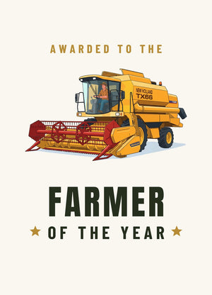 Furrow & Fields Greeting Card Farmer of the Year New Holland TX 66 | Greeting Card Quality Farmers Merch