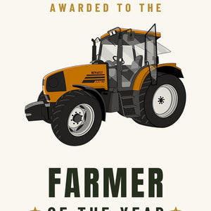 Furrow & Fields Greeting Card Farmer of the Year Renault 620 RZ | Greeting Card Quality Farmers Merch