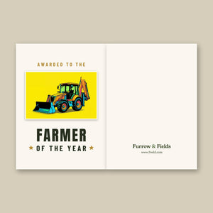 Furrow & Fields Greeting Card Farmer of the Year Terex 860 Elite Pop Art | Greeting Card Quality Farmers Merch