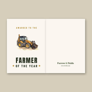 Furrow & Fields Greeting Card Farmer of the Year Terex 860 Elite Watercolour | Greeting Card Quality Farmers Merch