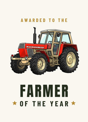 Furrow & Fields Greeting Card Farmer of the Year Zetor 12045 | Greeting Card Quality Farmers Merch