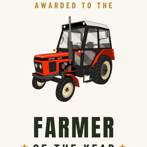Furrow & Fields Greeting Card Farmer of the Year Zetor 5211 | Greeting Card Quality Farmers Merch