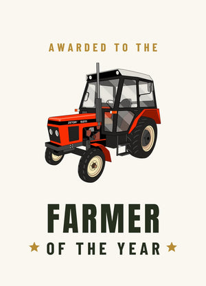 Furrow & Fields Greeting Card Farmer of the Year Zetor 5211 | Greeting Card Quality Farmers Merch