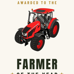 Furrow & Fields Greeting Card Farmer of the Year Zetor Crystal HD 170 | Greeting Card Quality Farmers Merch