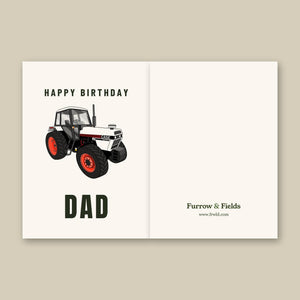 Furrow & Fields Greeting Card Happy Birthday Dad 1985 Case 1594 Hydra-Shift | Greeting Card Quality Farmers Merch