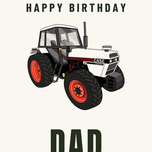 Furrow & Fields Greeting Card Happy Birthday Dad 1985 Case 1594 Hydra-Shift | Greeting Card Quality Farmers Merch
