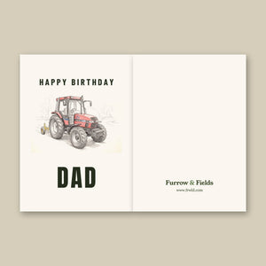 Furrow & Fields Greeting Card Happy Birthday Dad Case IH 4240 XL Pro Pencil Sketch | Greeting Card Quality Farmers Merch