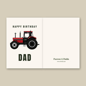 Furrow & Fields Greeting Card Happy Birthday Dad Case International 1455 XL | Greeting Card Quality Farmers Merch