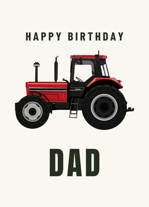 Furrow & Fields Greeting Card Happy Birthday Dad Case International 1455 XL | Greeting Card Quality Farmers Merch