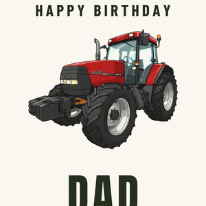 Furrow & Fields Greeting Card Happy Birthday Dad Case MX 135 | Greeting Card Quality Farmers Merch