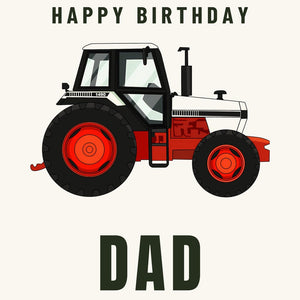 Furrow & Fields Greeting Card Happy Birthday Dad David Brown 1490 4WD | Greeting Card Quality Farmers Merch
