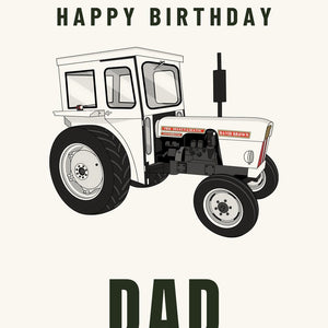 Furrow & Fields Greeting Card Happy Birthday Dad David Brown 780 Selectamatic | Greeting Card Quality Farmers Merch