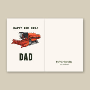 Furrow & Fields Greeting Card Happy Birthday Dad Deutz-Fahr M1320 | Greeting Card Quality Farmers Merch