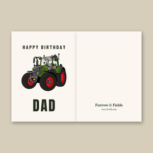 Furrow & Fields Greeting Card Happy Birthday Dad Fendt 620 Vario | Greeting Card Quality Farmers Merch