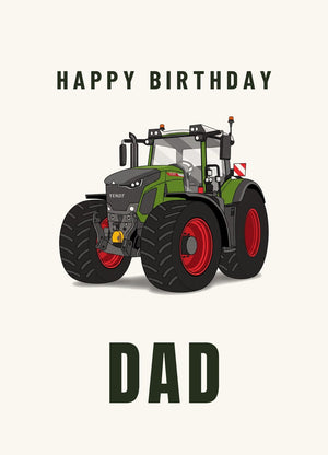 Furrow & Fields Greeting Card Happy Birthday Dad Fendt 942 Vario | Greeting Card Quality Farmers Merch