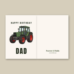 Furrow & Fields Greeting Card Happy Birthday Dad Fendt Favorit 611 Cartoon | Greeting Card Quality Farmers Merch