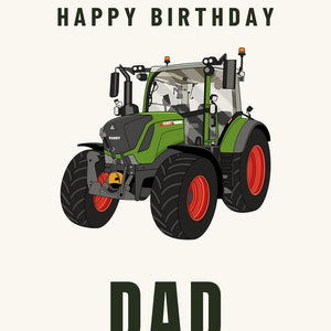 Furrow & Fields Greeting Card Happy Birthday Dad Fendt Vario 313 | Greeting Card Quality Farmers Merch