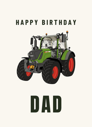 Furrow & Fields Greeting Card Happy Birthday Dad Fendt Vario 313 | Greeting Card Quality Farmers Merch