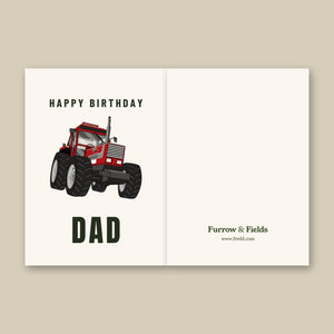 Furrow & Fields Greeting Card Happy Birthday Dad Fiat 1880 4WD | Greeting Card Quality Farmers Merch