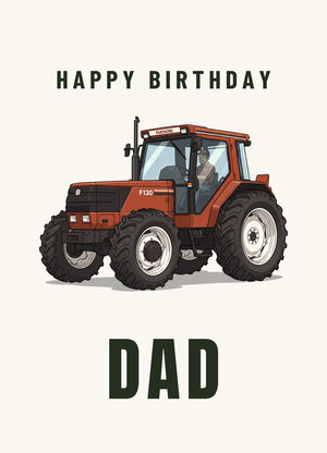 Furrow & Fields Greeting Card Happy Birthday Dad Fiat F130 | Greeting Card Quality Farmers Merch