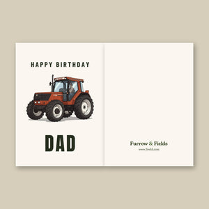 Furrow & Fields Greeting Card Happy Birthday Dad Fiat F130 | Greeting Card Quality Farmers Merch