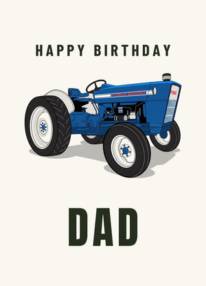 Furrow & Fields Greeting Card Happy Birthday Dad Ford 2000 | Greeting Card Quality Farmers Merch