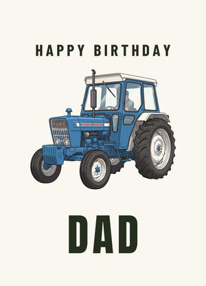 Furrow & Fields Greeting Card Happy Birthday Dad Ford 4000 Cartoon | Greeting Card Quality Farmers Merch