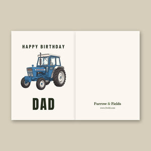 Furrow & Fields Greeting Card Happy Birthday Dad Ford 4000 Cartoon | Greeting Card Quality Farmers Merch