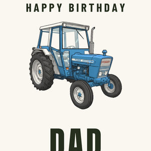 Furrow & Fields Greeting Card Happy Birthday Dad Ford 4600 Cartoon | Greeting Card Quality Farmers Merch