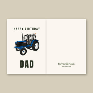 Furrow & Fields Greeting Card Happy Birthday Dad Ford 6640 2WD | Greeting Card Quality Farmers Merch