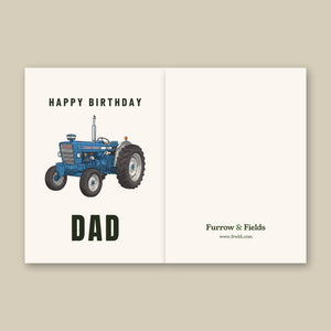 Furrow & Fields Greeting Card Happy Birthday Dad Ford 7000 Cartoon | Greeting Card Quality Farmers Merch