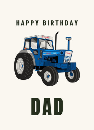 Furrow & Fields Greeting Card Happy Birthday Dad Ford 7000 | Greeting Card Quality Farmers Merch