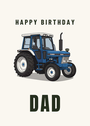 Furrow & Fields Greeting Card Happy Birthday Dad Ford 7610 | Greeting Card Quality Farmers Merch