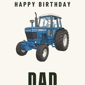 Furrow & Fields Greeting Card Happy Birthday Dad Ford 7700 Cartoon | Greeting Card Quality Farmers Merch